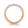 14K Two-Tone Gold 8mm – Hammered Finish Men’s Wedding Band Gabriel 72