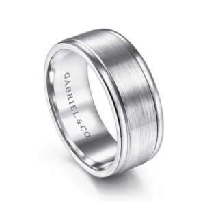14K Gold 8mm - Satin Finish Men's Wedding Band