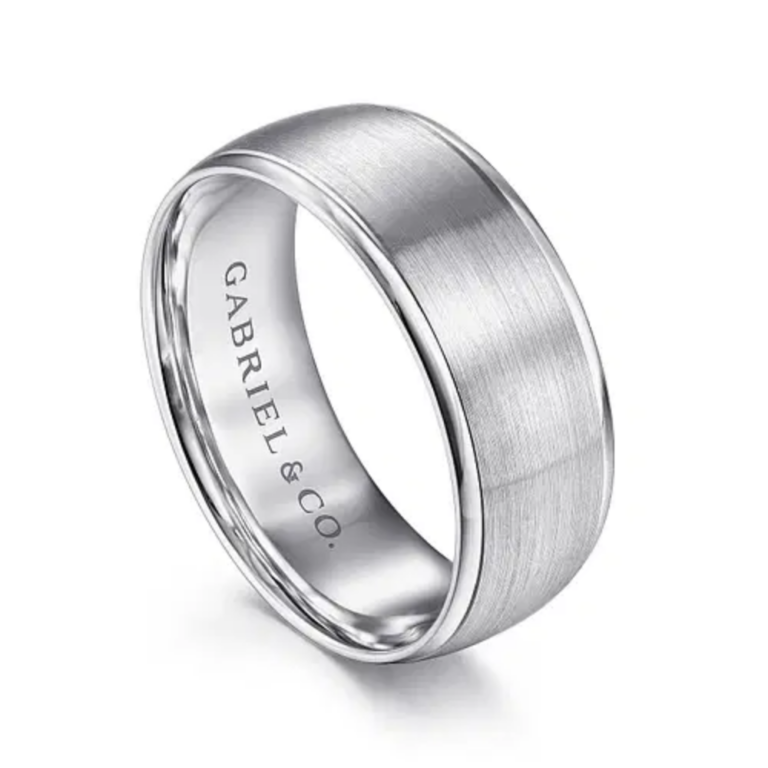 14K Gold 8mm – Satin Finish Men’s Wedding Band Gabriel 19