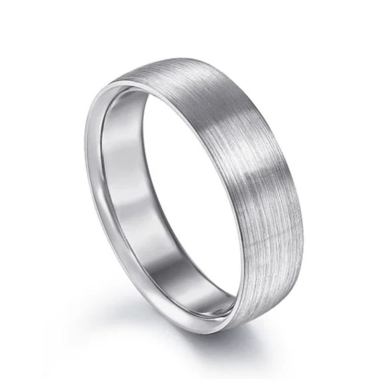 14K Gold 6mm – Satin Finish Men’s Wedding Band Gabriel 19