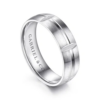 14K Gold 6mm – Satin Carved Station Men’s Wedding Band Gabriel 62