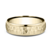14K Gold 6.5mm – Hammered Men’s Wedding Band Benchmark 46