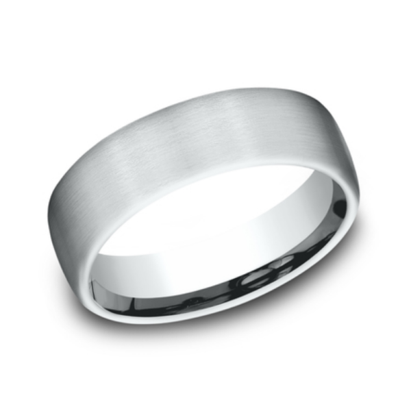 14K Two-Tone Gold 6.5mm - Sleeved Men's Wedding Band - Image 8