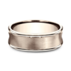 14K Gold 7.5mm – Satin Concave Men’s Wedding Band Benchmark 34