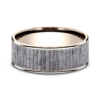 14K Gold and Tantalum 7.5mm – Wood Men’s Wedding Band Ammara Stone 37