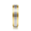 14K Two-Tone Gold 6mm – Satin Finish Men’s Wedding Band Gabriel 43
