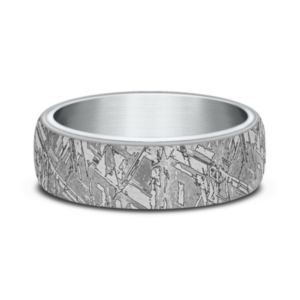 14K Gold and Tantalum 6.5mm – Meteorite Men’s Wedding Band Ammara Stone 34