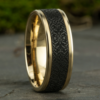 14K Gold and Black Titanium 8mm – Ottoman Men’s Wedding Band Benchmark 36