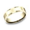 14K Gold 6.5mm – Polished Beveled Men’s Wedding Band Benchmark 32