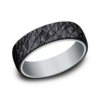 14K Gold and Black Titanium 6.5mm – Rock Men’s Wedding Band Benchmark 35