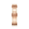 14K Gold 6mm – Satin Finish Milgrain Channels Men’s Wedding Band Gabriel 51