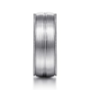 14K Two-Tone Gold 8mm – Grooved Center Milgrain Men’s Wedding Band Gabriel 51