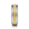 14K Two-Tone Gold 7mm – Milgrain Channel Men’s Wedding Band Gabriel 47