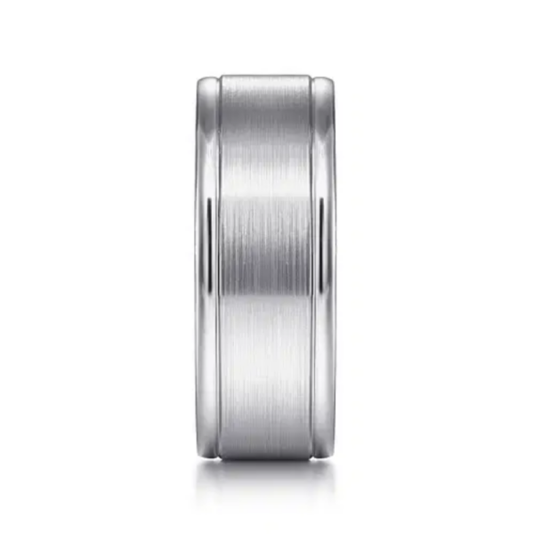 14K Gold 8mm - Satin Finish Men's Wedding Band - Image 4