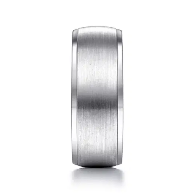 14K Gold 8mm – Satin Finish Men’s Wedding Band Gabriel 21