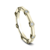 14K Gold Bezel Set Stationed Diamond Wedding Band Classic 35