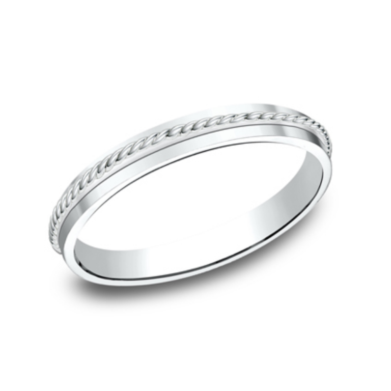 14K Gold 2mm – Rope Detailed Eternity Stackable Band Stackable 35