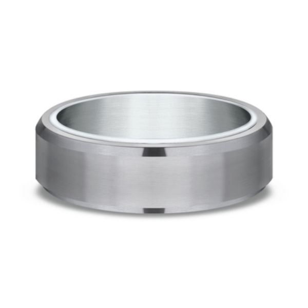 14K Gold and Tantalum 6.5mm - Sleeved Men's Wedding Band - Image 5