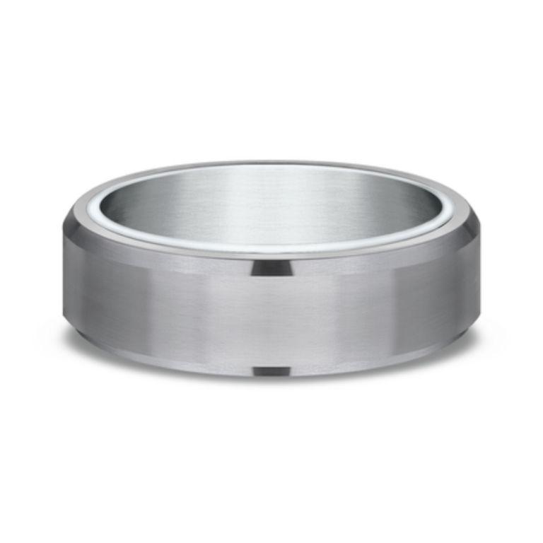 14K Gold and Tantalum 6.5mm – Sleeved Men’s Wedding Band Ammara Stone 17