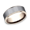 14K Gold and Tantalum 8mm – Coined Men’s Wedding Band Ammara Stone 53