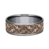 14K Gold and Tantalum 7.5mm – Vine Men’s Wedding Band Ammara Stone 54