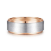 14K Gold 8mm – Satin Finish Beveled Edges Men’s Wedding Band Gabriel 48