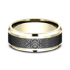 14K Gold and Black Titanium 8mm – Ottoman Men’s Wedding Band Benchmark 34