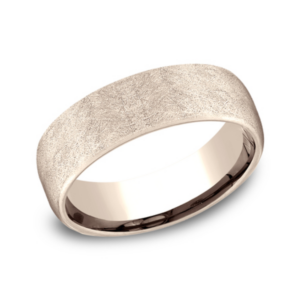 14K Gold 6.5mm – Swirl Finish Men’s Wedding Band Benchmark 17