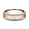 14K Gold 6mm – Rounded Satin Finish Men’s Wedding Band Benchmark 41