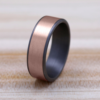 14K Gold and Tantalum 7.5mm – Satin Men’s Wedding Band Ammara Stone 36