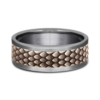 14K Gold and Tantalum 8mm – Dragon Scale Men’s Wedding Band Ammara Stone 45