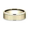 14K Gold 6.5mm – Satin Dropped Men’s Wedding Band Benchmark 69