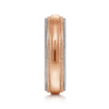 14K Two-Tone Gold 6mm – Double-Milgrain Men’s Wedding Band Gabriel 46