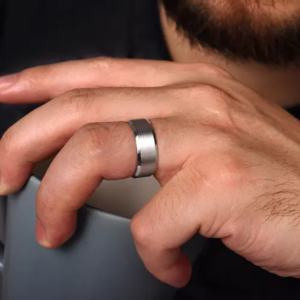 14K Gold 8mm – Satin Finish Beveled Edge Men’s Wedding Band Gabriel 26