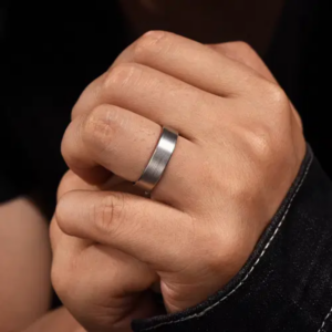 14K Gold 6mm – Flat Satin Finish Men’s Wedding Band Gabriel 52