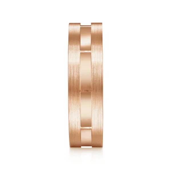 14K Gold 6mm - Brushed & Satin Interwoven Men's Wedding Band - Image 12