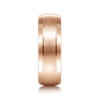 14K Gold 7mm – Horizontal Brush Grooved Men’s Wedding Band Gabriel 51