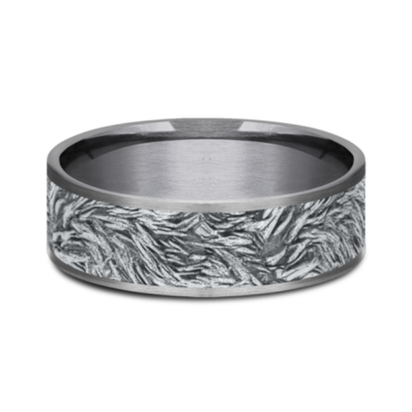 14K Gold and Tantalum 7.5mm - Lions Mane Men's Wedding Band - Image 9