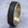 14K Gold and Tantalum 7.5mm – Wheat Weave Men’s Wedding Band Ammara Stone 30