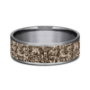 14K Gold and Tantalum 7.5mm – Bamboo Men’s Wedding Band Ammara Stone 69