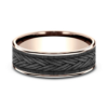 14K Gold and Tantalum 7.5mm – Wheat Weave Men’s Wedding Band Ammara Stone 31
