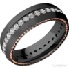 14K Gold and Zirconium 7mm – Eternity Diamond Men’s Wedding Band Lashbrook 11