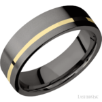 14K Gold and Tantalum 7mm – Off Center Men’s Wedding Band Lashbrook 5
