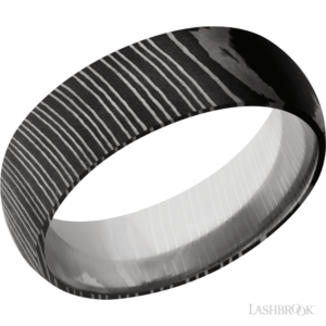 Damascus 7mm - Acid Swirl Design Men's Wedding Band