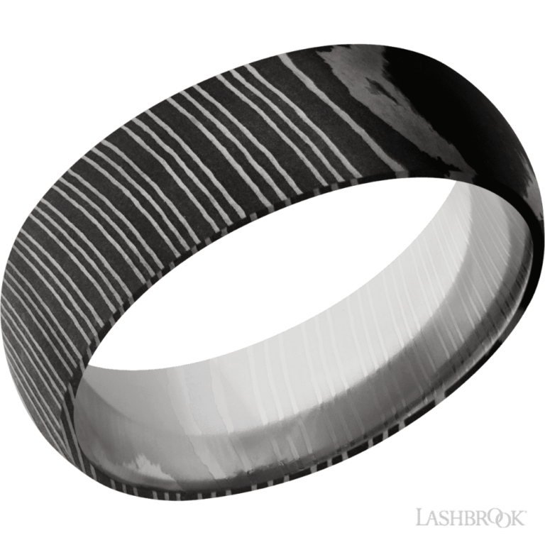 Damascus 7mm – Acid Swirl Design Men’s Wedding Band Lashbrook 5