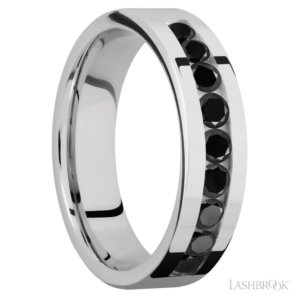 Cobalt Chrome 6mm – Black Diamond Men’s Wedding Band Lashbrook 6