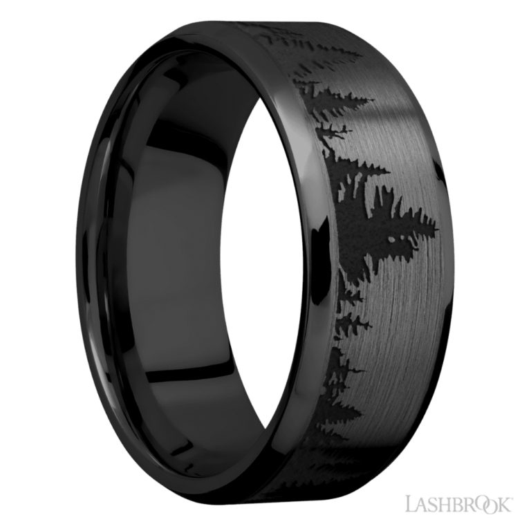 Zirconium 8mm – Pine Forest Men’s Wedding Band Lashbrook 5