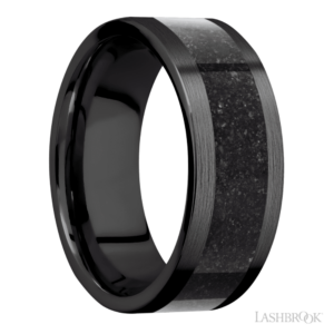 Zirconium and Dinosaur Bone 8mm – Men’s Wedding Band Lashbrook 6