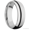 Cobalt Chrome 7mm – Bead Black Inlay Men’s Wedding Band Lashbrook 12