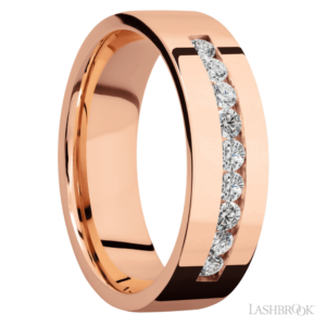 14K Gold 7mm – Channel Set Men’s Diamond Wedding Band Lashbrook 6